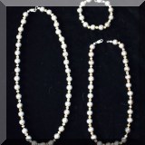 J03. Dobbs sterling silver necklaces and bracelet. 